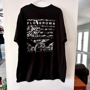 FLO‎ GROWN Black Graphic T-Shirt Authentic Florida The Best Coast 2XL